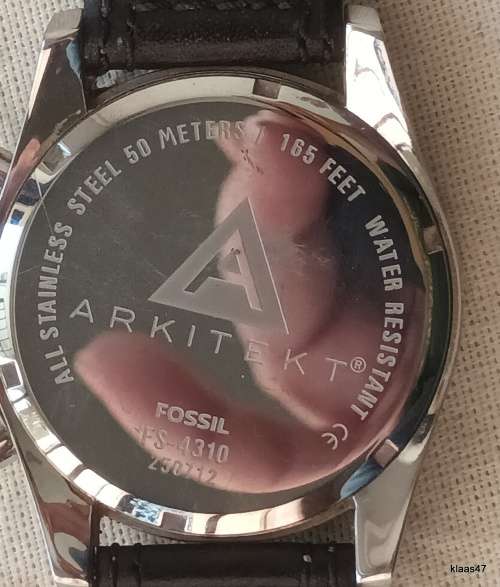 Men s Watches Men s Fossil Arkitekt Chronograph Watch FS4310 Working Strap needs to be replaced. was listed for 0.00 on 4 Jun at 19 01 by Klaas47 in Cape Town ID 587385013